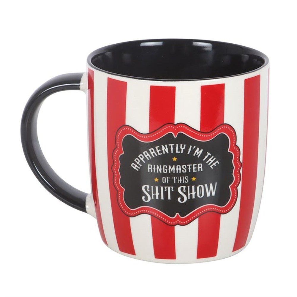 Something Different - Red Striped Ringmaster Tasse - Schwarz/Weiß